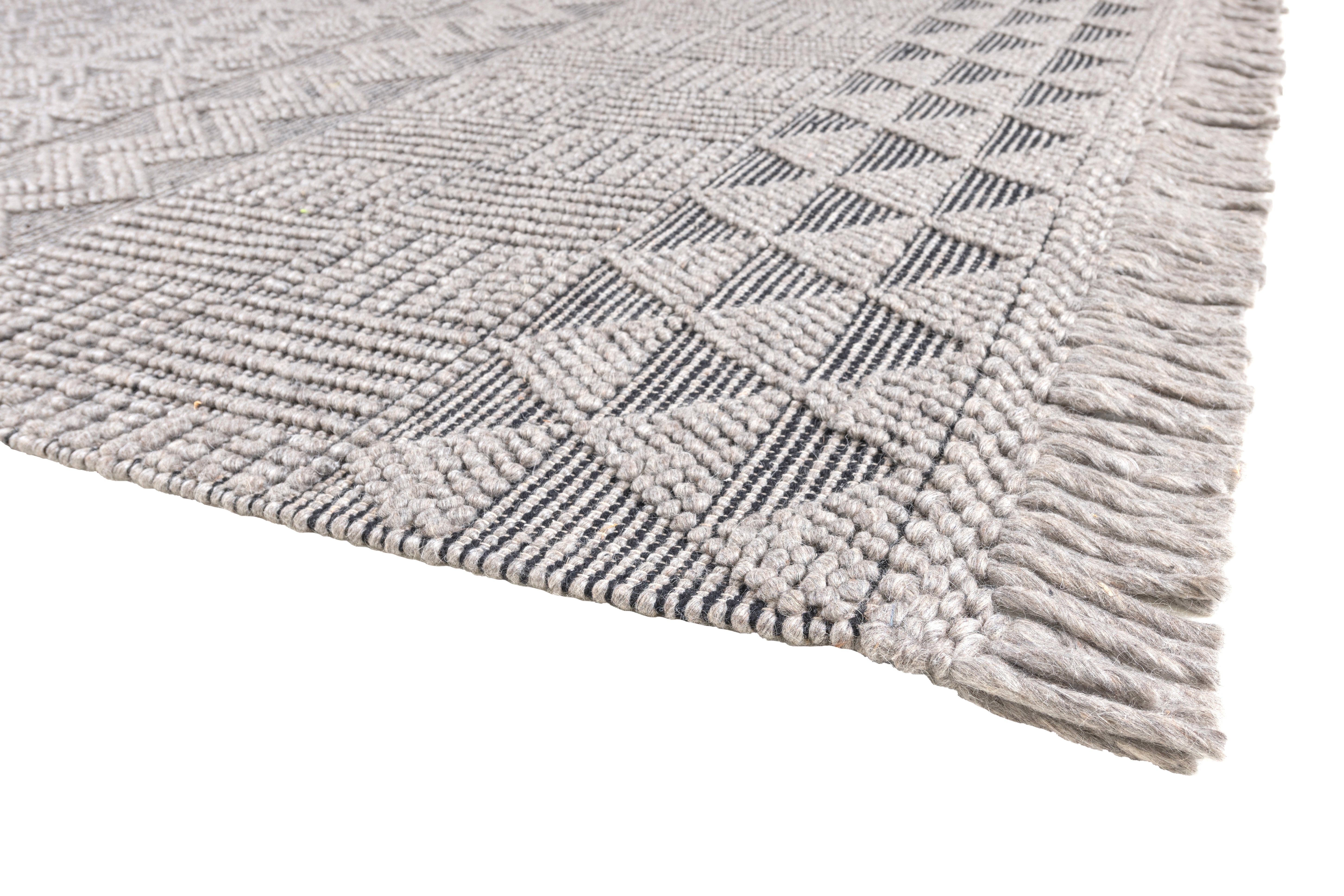 Concept Looms Anya ANYA01 Grey Black Rug